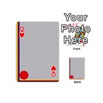 Watermark Circle Polka Dots Black Red Playing Cards 54 (Mini)  Front - HeartQ