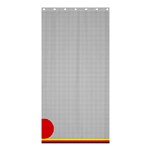 Watermark Circle Polka Dots Black Red Shower Curtain 36  x 72  (Stall)  Curtain(36 X72 ) - 33.26 x66.24  Curtain(36 X72 )