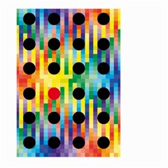 Watermark Circles Squares Polka Dots Rainbow Plaid Large Garden Flag (two Sides)