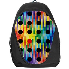 Watermark Circles Squares Polka Dots Rainbow Plaid Backpack Bag