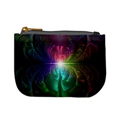 Anodized Rainbow Eyes And Metallic Fractal Flares Mini Coin Purses by jayaprime