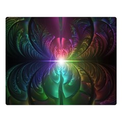 Anodized Rainbow Eyes And Metallic Fractal Flares Double Sided Flano Blanket (large) 