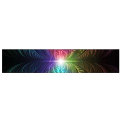 Anodized Rainbow Eyes And Metallic Fractal Flares Flano Scarf (small)