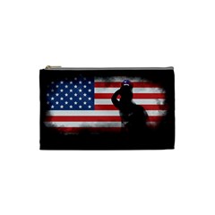 Honor Our Heroes On Memorial Day Cosmetic Bag (small)  by Catifornia