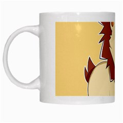 Happy Cartoon Baby Lion White Mugs by Catifornia