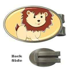 Happy Cartoon Baby Lion Money Clips (oval)  by Catifornia