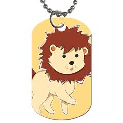 Happy Cartoon Baby Lion Dog Tag (one Side) by Catifornia