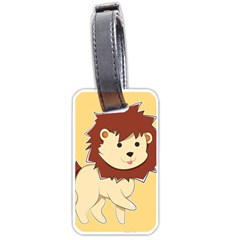 Happy Cartoon Baby Lion Luggage Tags (one Side) 