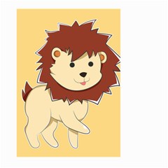 Happy Cartoon Baby Lion Large Garden Flag (two Sides) by Catifornia