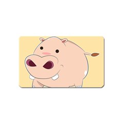 Happy Cartoon Baby Hippo Magnet (name Card)