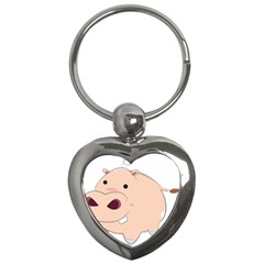 Happy Cartoon Baby Hippo Key Chains (heart)  by Catifornia