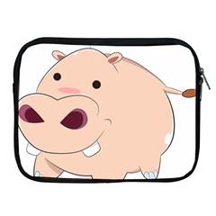 Happy Cartoon Baby Hippo Apple Ipad 2/3/4 Zipper Cases