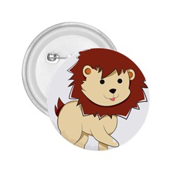 Happy Cartoon Baby Lion 2 25  Buttons by Catifornia