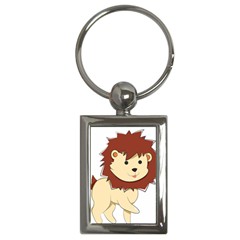 Happy Cartoon Baby Lion Key Chains (rectangle)  by Catifornia