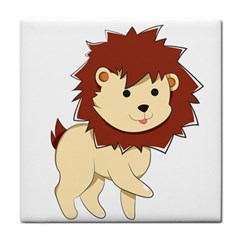 Happy Cartoon Baby Lion Face Towel by Catifornia