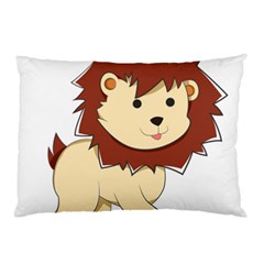 Happy Cartoon Baby Lion Pillow Case by Catifornia