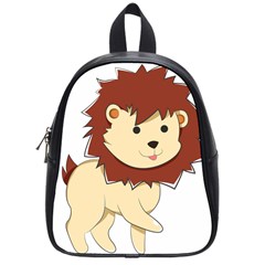 Happy Cartoon Baby Lion School Bags (small)  by Catifornia