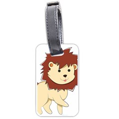 Happy Cartoon Baby Lion Luggage Tags (two Sides) by Catifornia