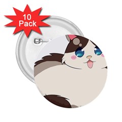 Ragdoll Cat For Life 2 25  Buttons (10 Pack)  by Catifornia
