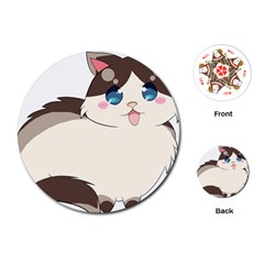 Ragdoll Cat For Life Playing Cards (round)  by Catifornia