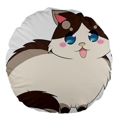 Ragdoll Cat For Life Large 18  Premium Round Cushions by Catifornia