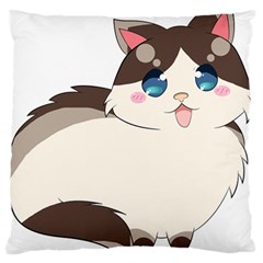 Ragdoll Cat For Life Large Flano Cushion Case (two Sides) by Catifornia