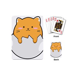 Yellow Cat Egg Playing Cards (mini)  by Catifornia