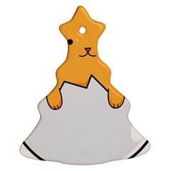 Yellow Cat Egg Ornament (christmas Tree) 