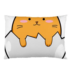 Yellow Cat Egg Pillow Case (two Sides) by Catifornia