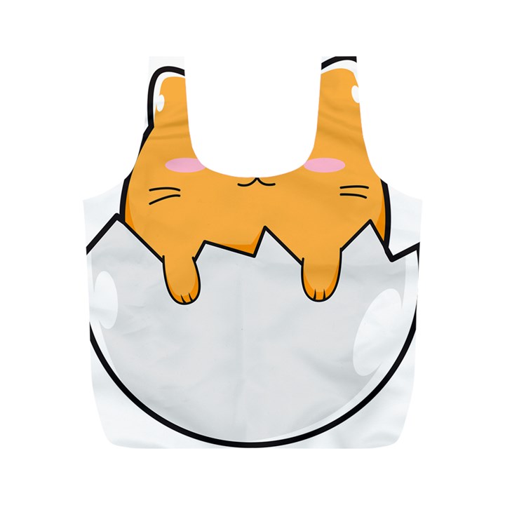 Yellow Cat Egg Full Print Recycle Bags (M) 