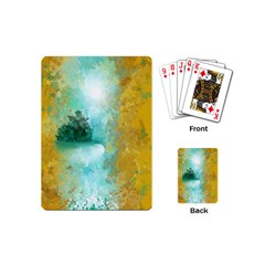 Turquoise River Playing Cards (mini)  by digitaldivadesigns