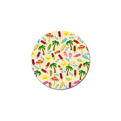 Beach Pattern Golf Ball Marker (10 Pack) by Valentinaart