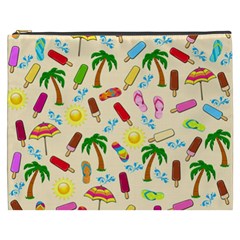 Beach Pattern Cosmetic Bag (xxxl)  by Valentinaart