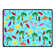 Beach Pattern Double Sided Fleece Blanket (small)  by Valentinaart