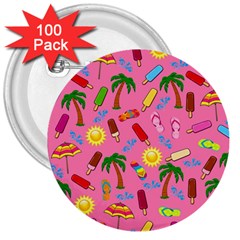 Beach Pattern 3  Buttons (100 Pack)  by Valentinaart