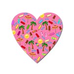 Beach Pattern Heart Magnet Front