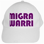 Migraine Warrior with Ribbon White Cap