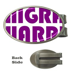 Migraine Warrior With Ribbon Money Clips (oval) 