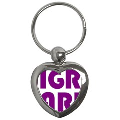 Migraine Warrior With Ribbon Key Chains (heart) 