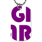 Migraine Warrior with Ribbon Dog Tag (One Side)