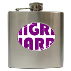 Migraine Warrior with Ribbon Hip Flask (6 oz)