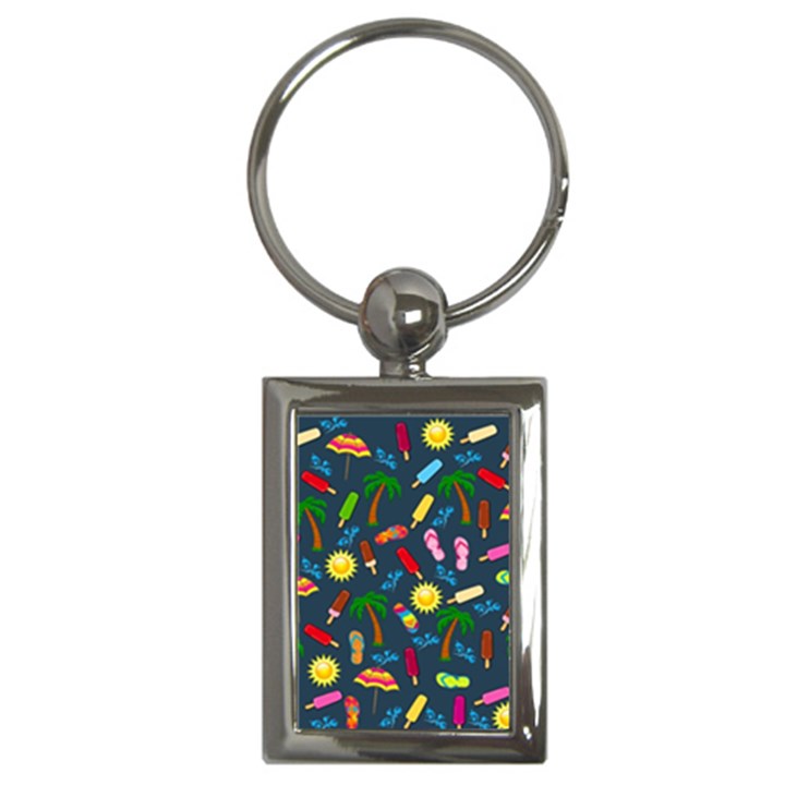 Beach Pattern Key Chains (Rectangle) 