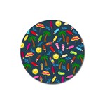 Beach Pattern Magnet 3  (Round) Front