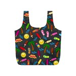 Beach Pattern Full Print Recycle Bags (S)  Back