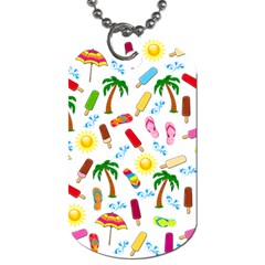 Beach Pattern Dog Tag (two Sides) by Valentinaart