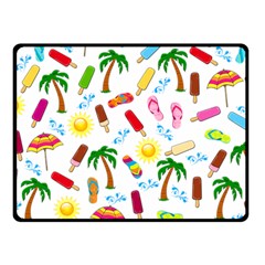 Beach Pattern Fleece Blanket (small) by Valentinaart