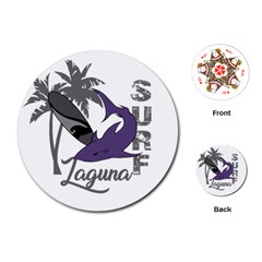 Surf - Laguna Playing Cards (round)  by Valentinaart