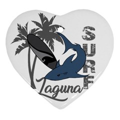 Surf - Laguna Heart Ornament (Two Sides)