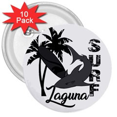 Surf - Laguna 3  Buttons (10 Pack)  by Valentinaart