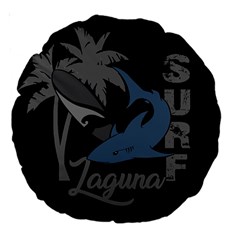 Surf - Laguna Large 18  Premium Round Cushions by Valentinaart